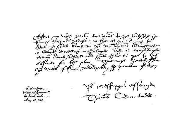 Letter from Cromwell to Lord Lisle, 30 August 1538.