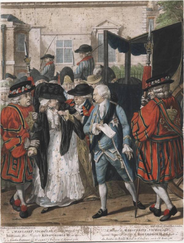 Margaret Nicholson attempting to stab George III