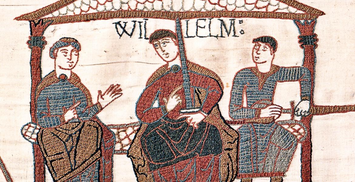 William with his half-brothers depicted in the Bayeux Tapestry
