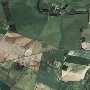 Satellite image of the Stonehenge landscape by GeoEye and Gabriel Jorby. 
