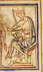 Harold Harefoot depicted in the 13th Century