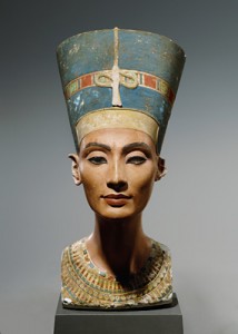The bust of Nefertiti at the Egyptian Museum, Berlin