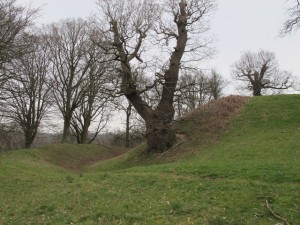 The remains of Hamstead Marshall Castle, one of the possible sites of the Newbury siege