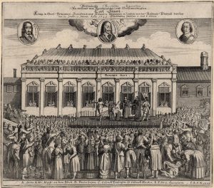 A contemporary German print of Charles I's execution