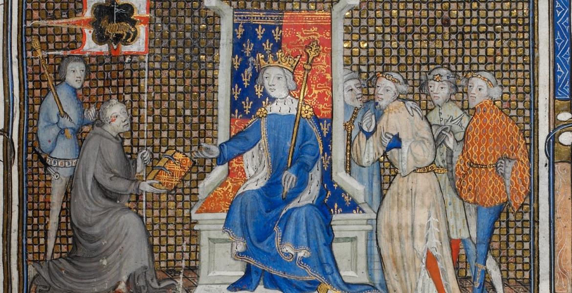 Philippe de Mezieres presents his treatise to Richard II