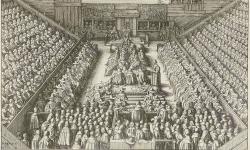 The sentencing of Strafford in parliament, 1641