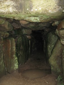 Inside the West Kennet long barrow. Photo by Robynne Blume.