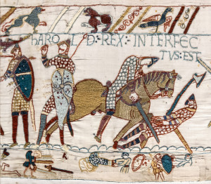Tapisserie de Bayeux - Scène 57 : La mort d'Harold