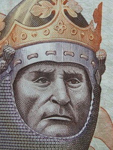 Robert the Bruce as depicted on the Clydesdale Banknote.
